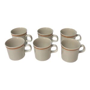 Vintage Counterpoint Stoneware Mugs Speckled Set Of 6 Japan Coffee Cups